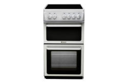 Hotpoint HAE51P Twin Cavity Electric Cooker - White